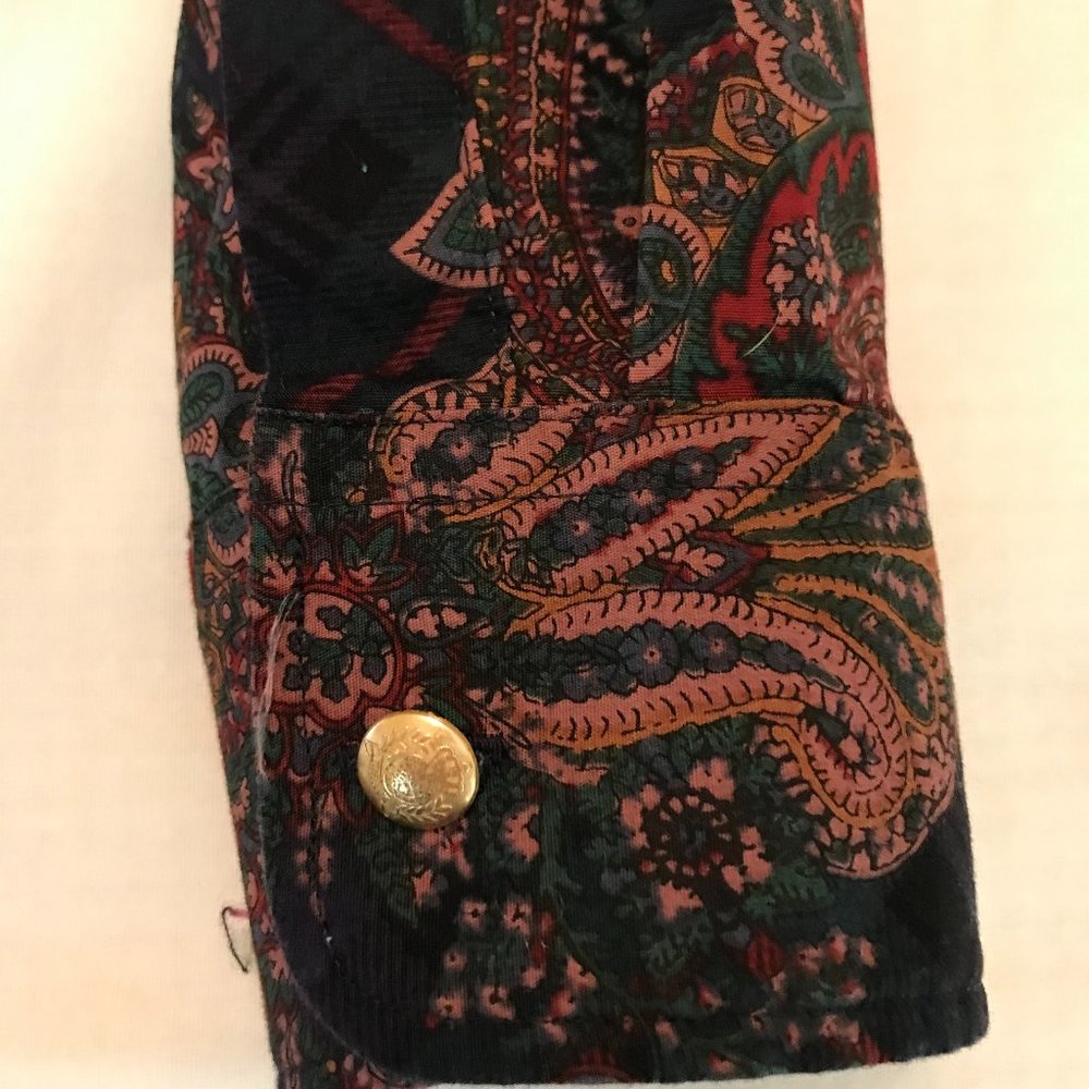 Chaps Petite Long-sleeved Blouse - Paisley - Size PS - Picture 6 of 9